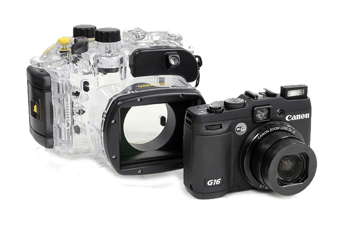 Canon G16 Camerawith Underwater Housing