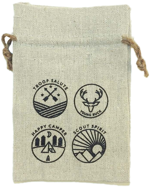 Canvas Pouch With Scout Badges Print