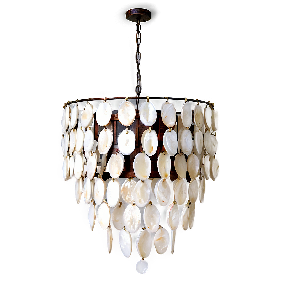 Capiz Shell Chandelier Png Htn56