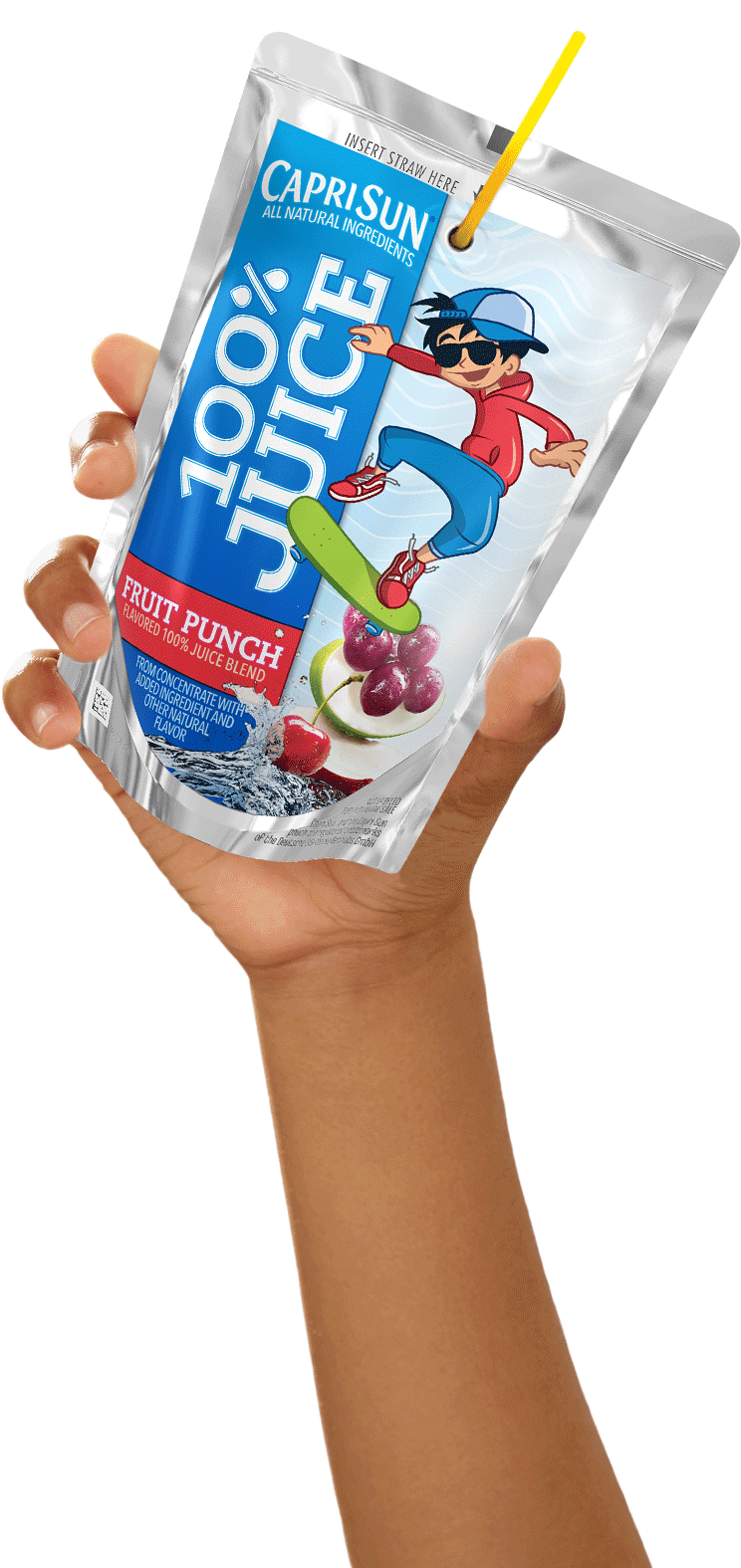 Capri Sun Fruit Punch Pouchin Hand