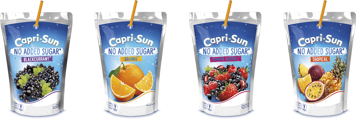 Capri Sun No Added Sugar Flavors Lineup