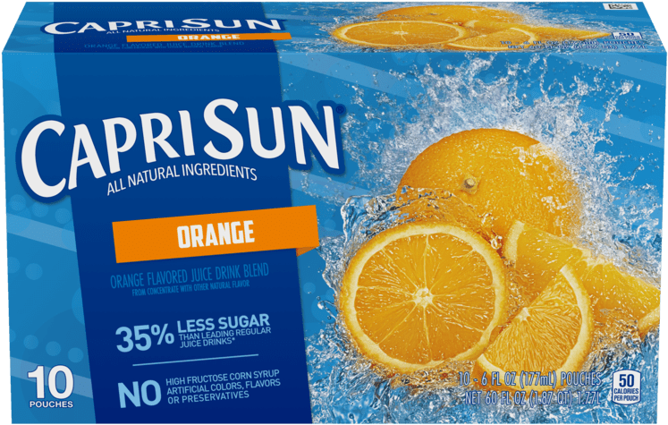 Capri Sun Orange Flavor Packaging