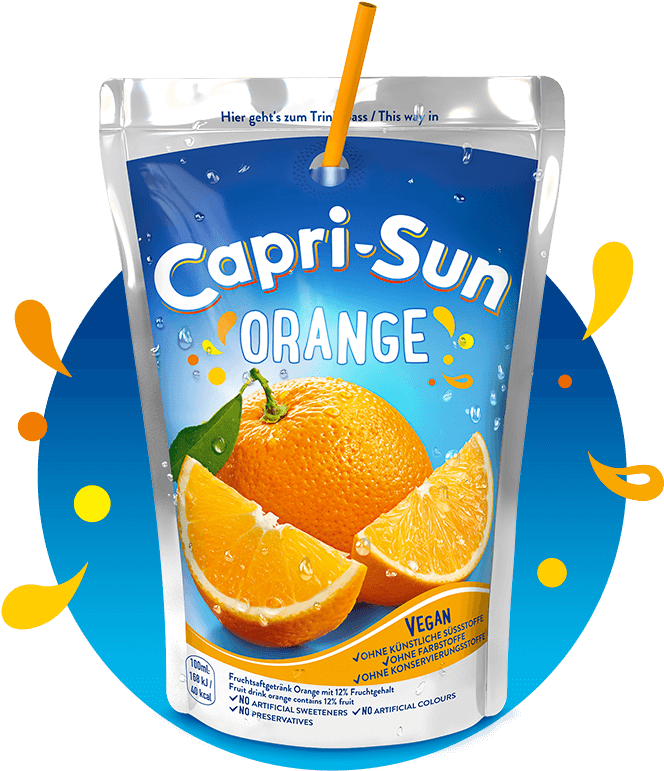 Capri Sun Orange Flavor Pouch