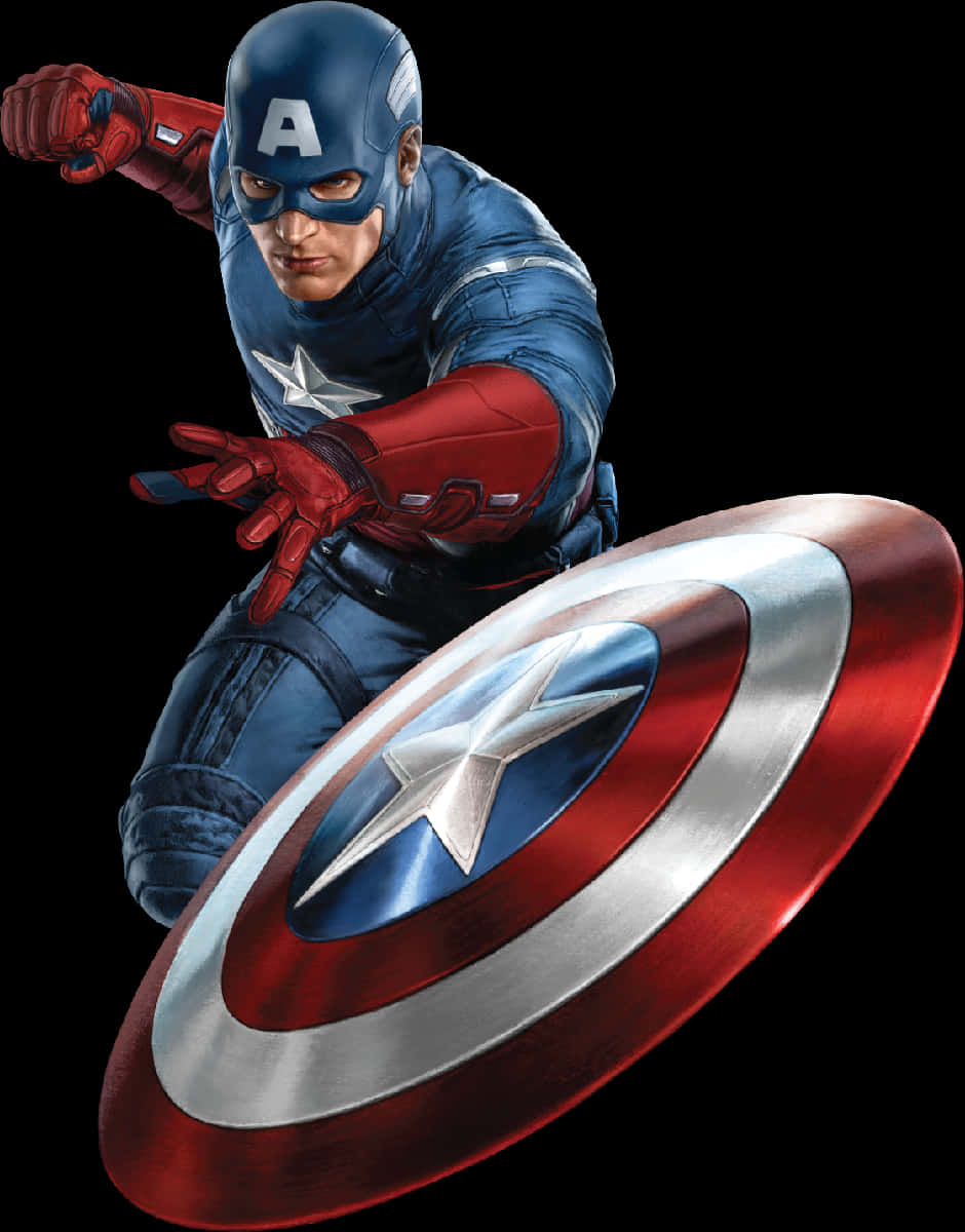Captain America Shield Action Pose