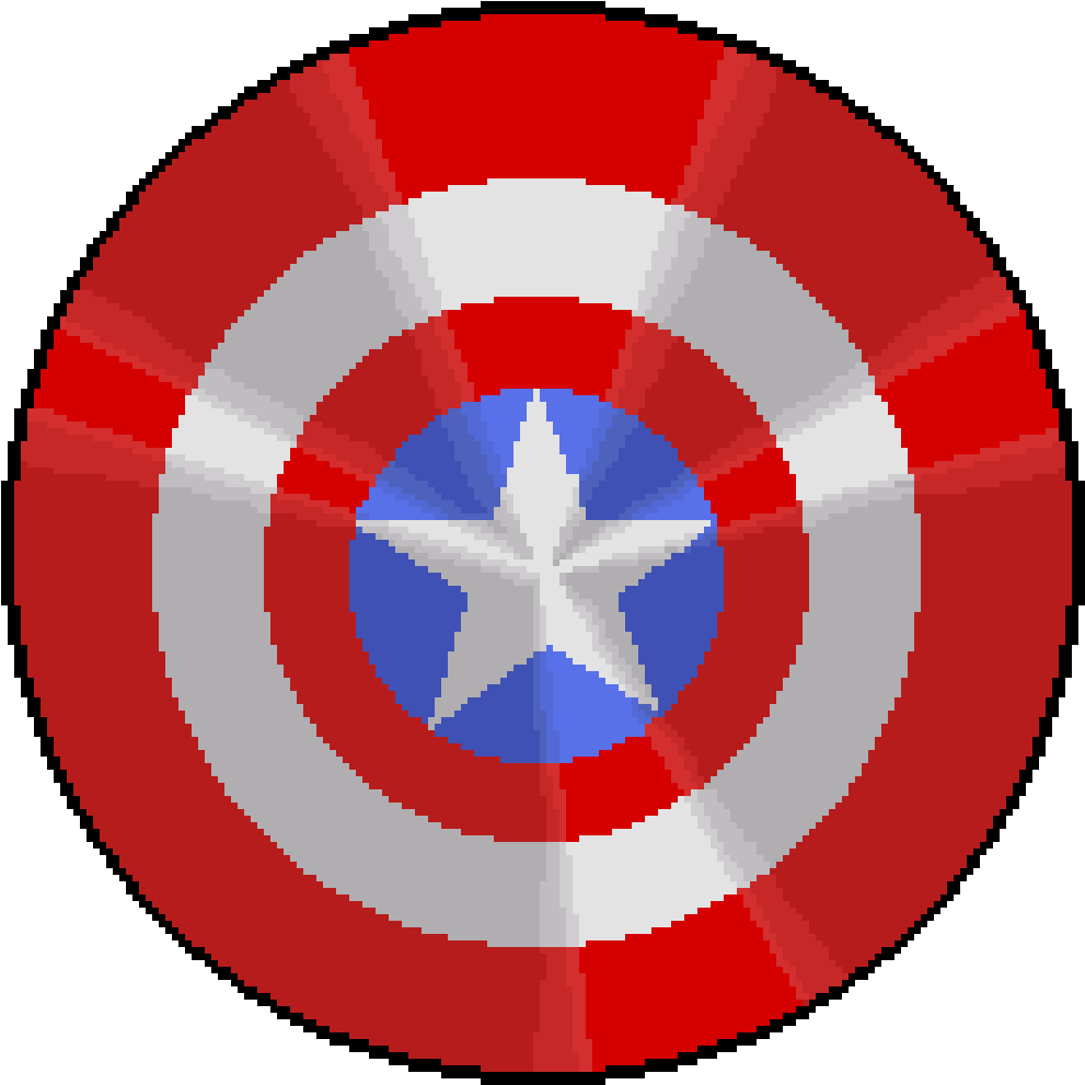 Captain America Shield Pixel Art