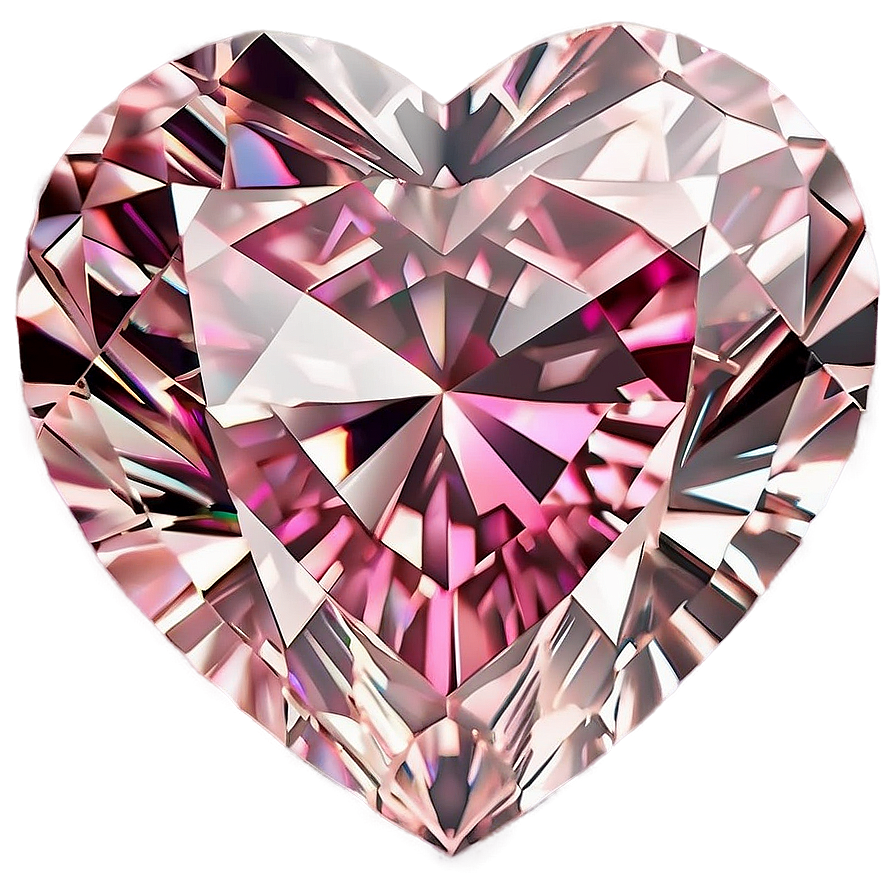 Captivating Pink Heart Diamond Image Png Hoh55