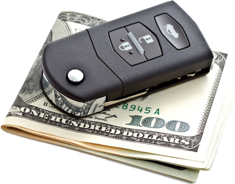 Car Key Over100 Dollar Bills