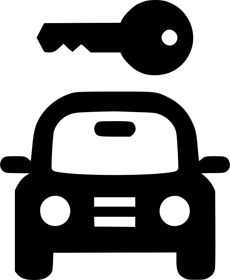 Car Key Silhouette Icon