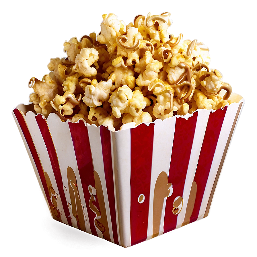 Caramel Drizzled Popcorn Png 43