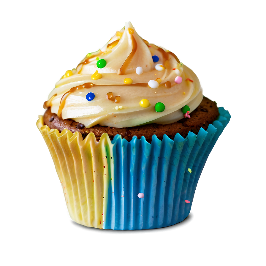 Caramel Sprinkled Cupcake Png 76