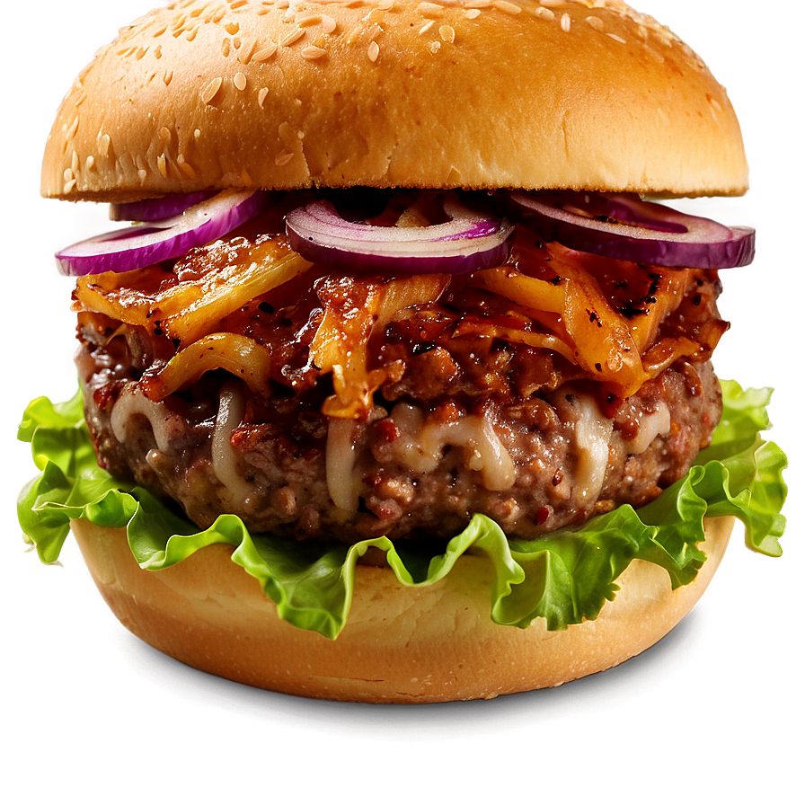 Caramelized Onion Burger Png 05042024