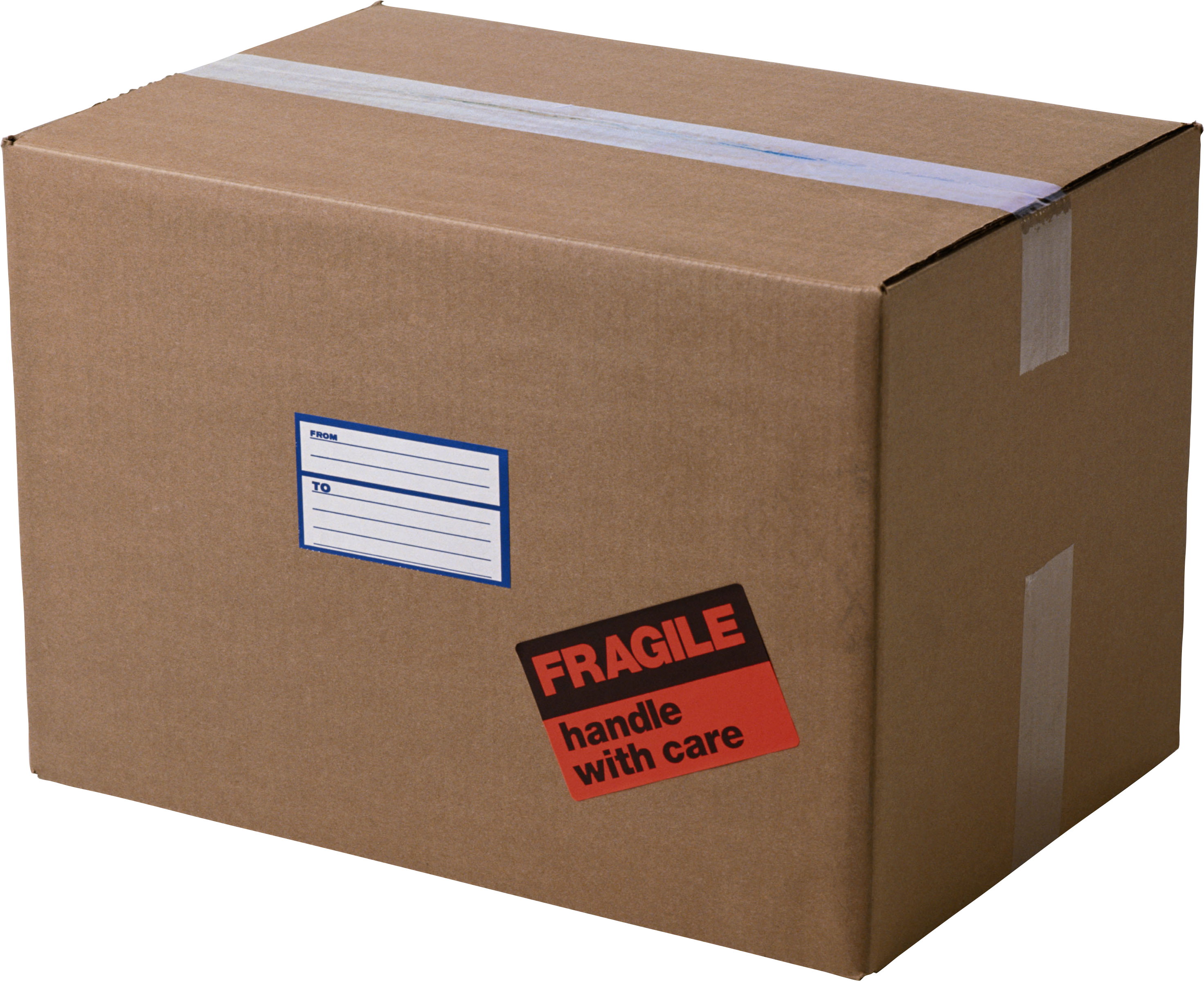 Cardboard Package Fragile Label