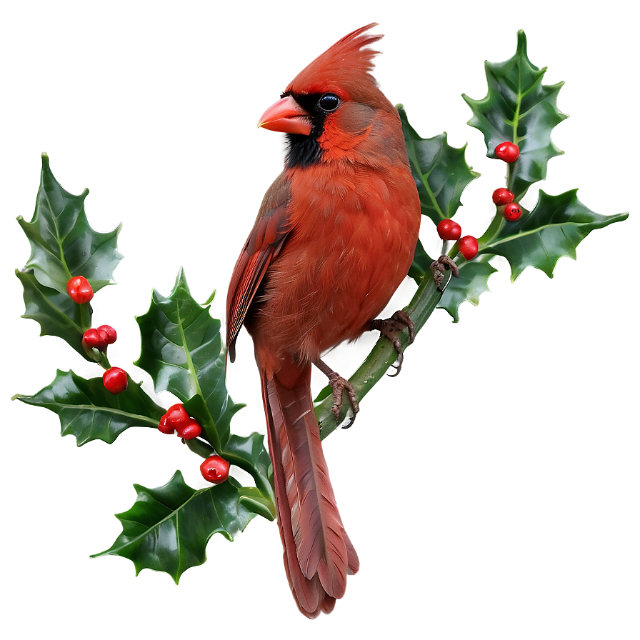 Cardinal And Holly Png 06252024