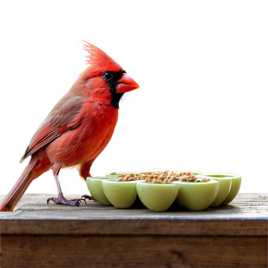 Cardinal Eating Png 05242024