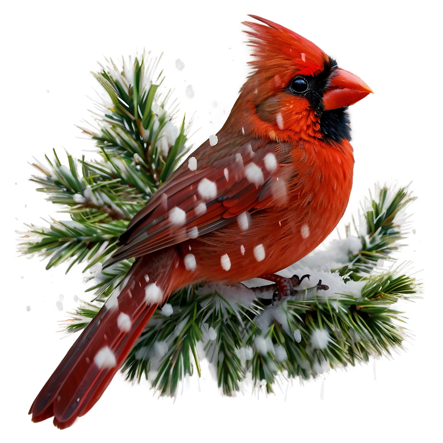 Cardinal In Snow Png 06252024