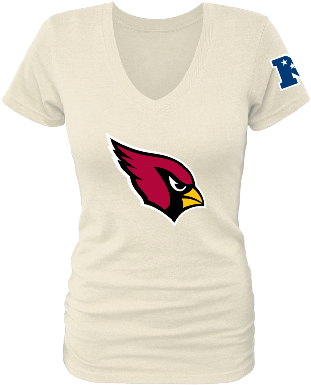 Cardinals Logo Womens V Neck T Shirt