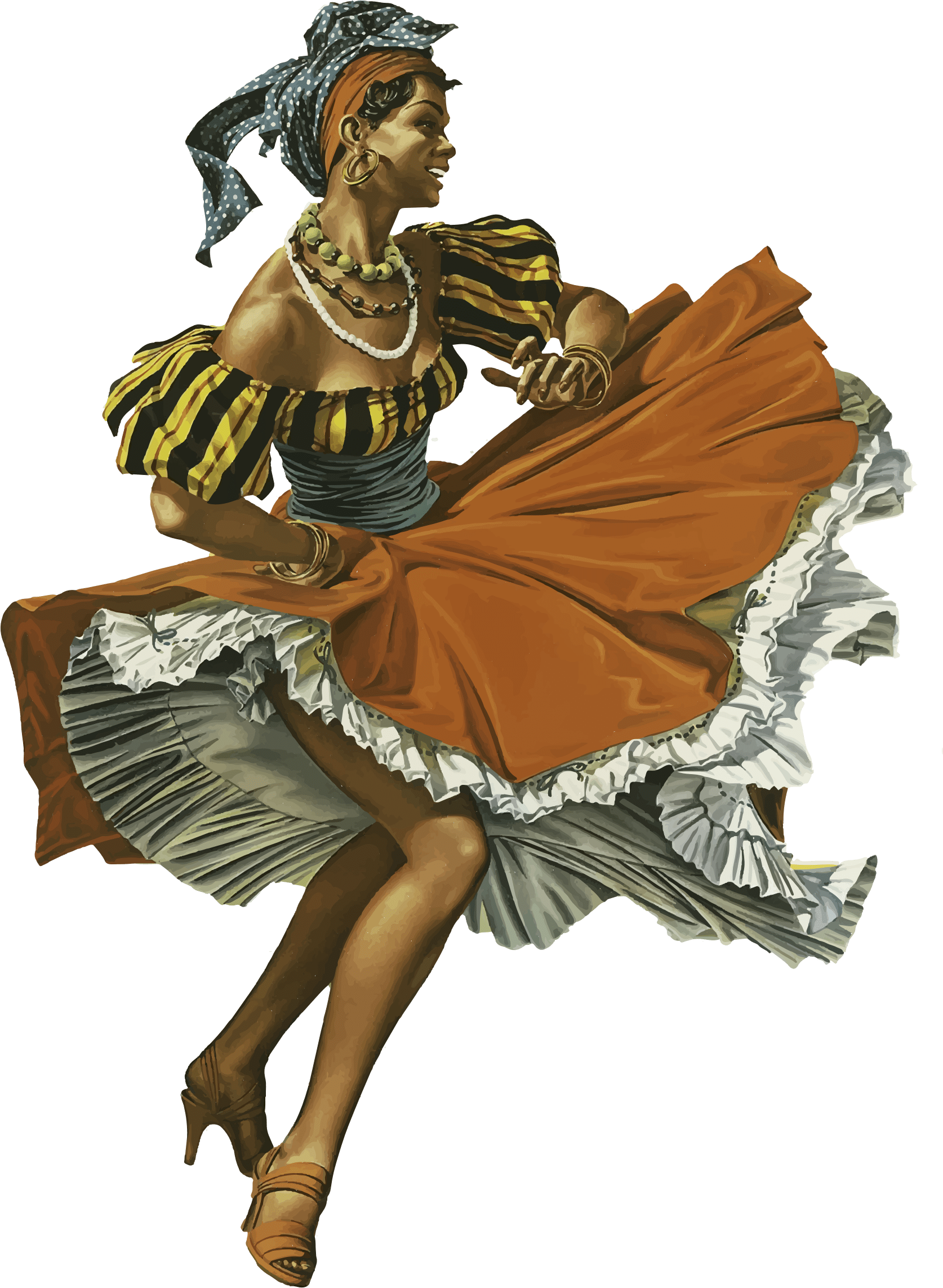 Caribbean Dancer Traditional Costume