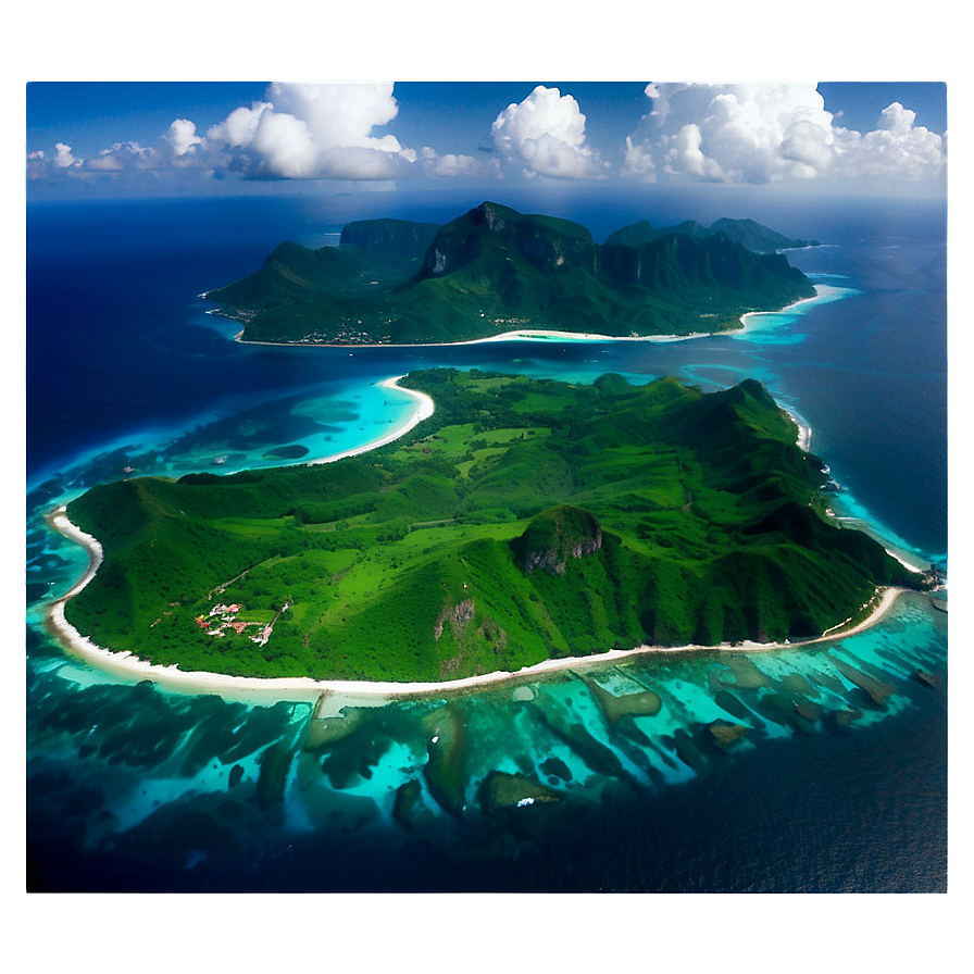 Caribbean Island Aerial View Png Kwl31