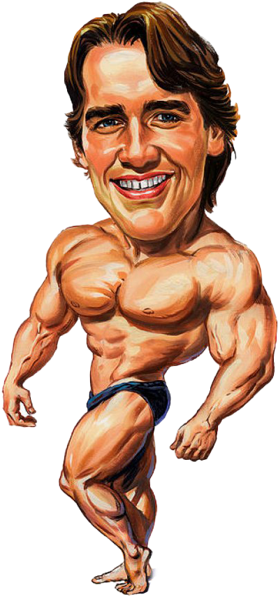 Caricatureof Muscular Figure