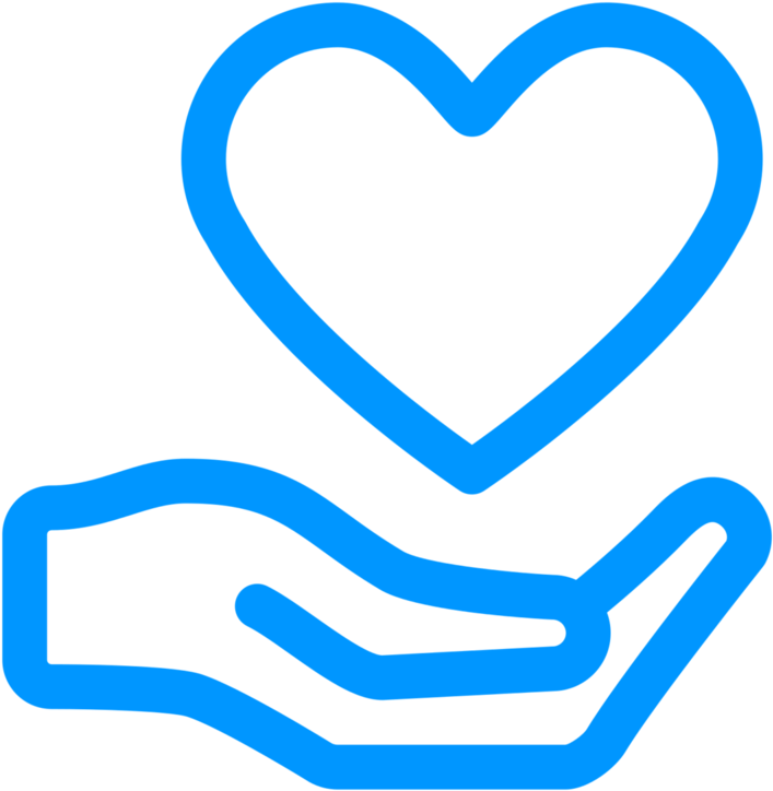 Caring Hands Heart Icon