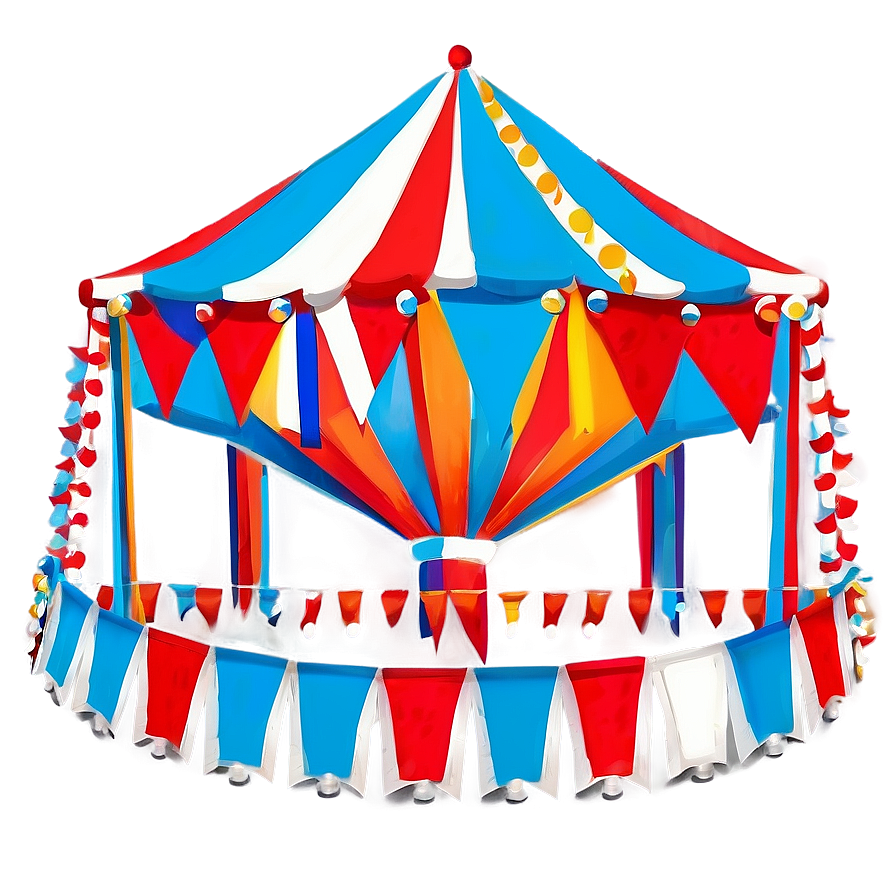 Carnival Tent With Bunting Png Epl33