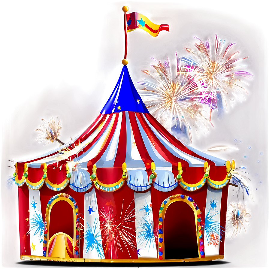 Carnival Tent With Fireworks Png Ngk81