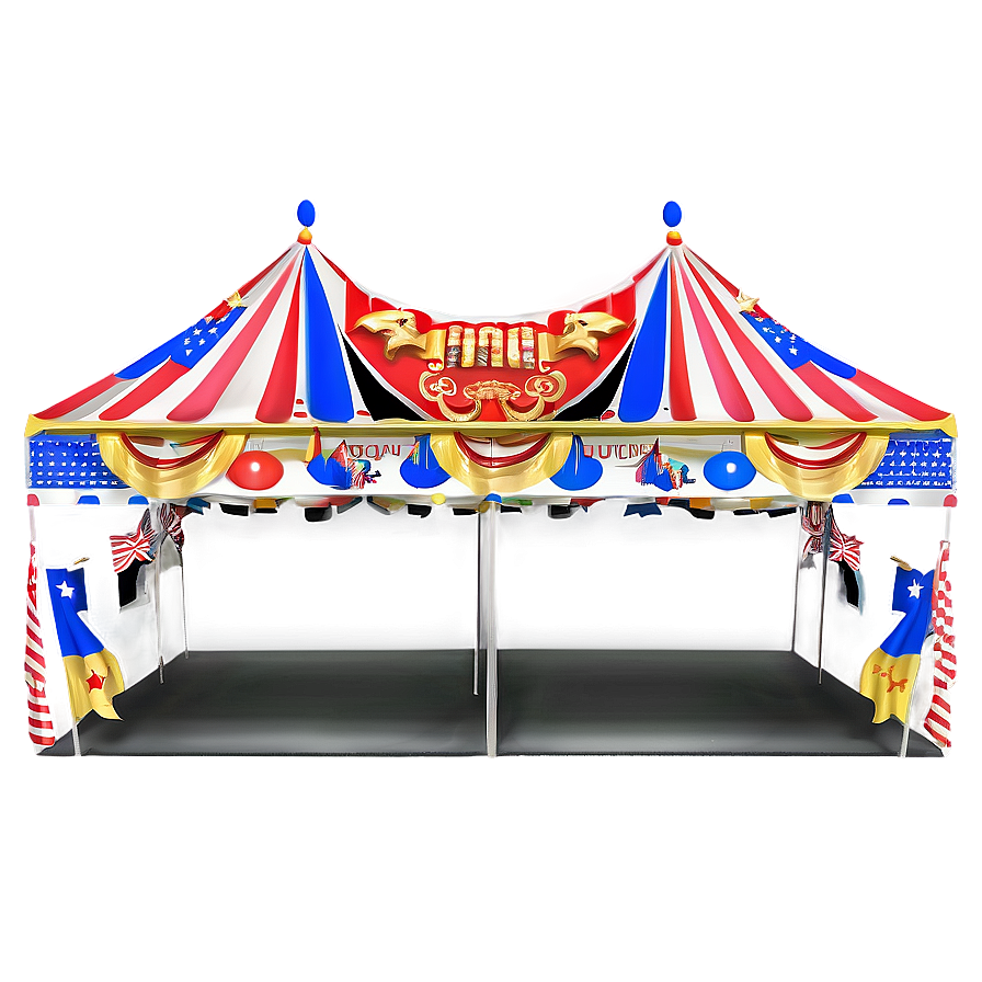 Carnival Tent With Flags Png 06282024