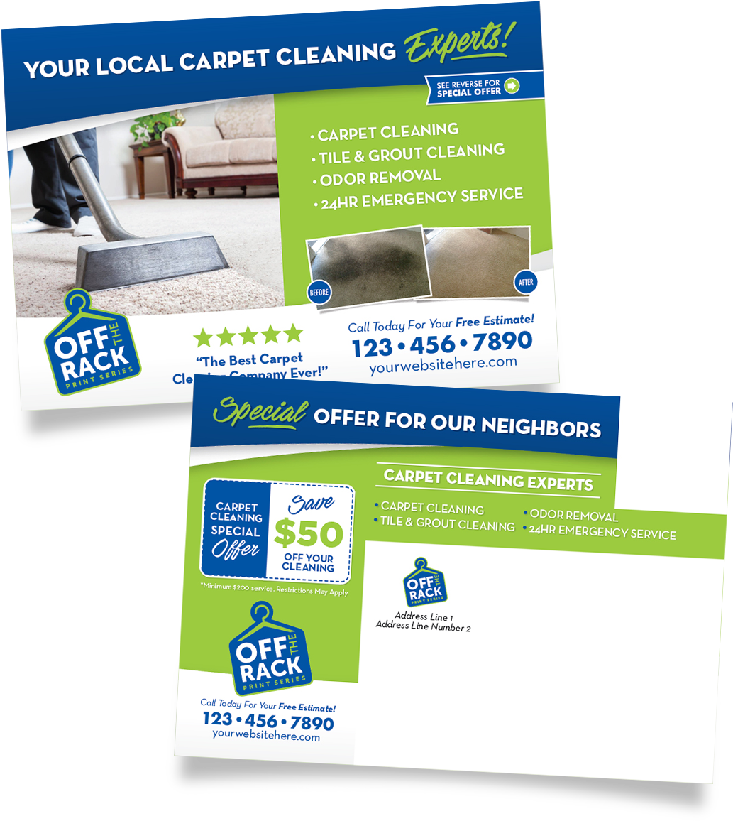 Carpet Cleaning Service Postcard Design
