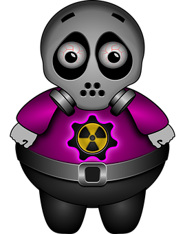 Cartoon Alien Radiation Symbol