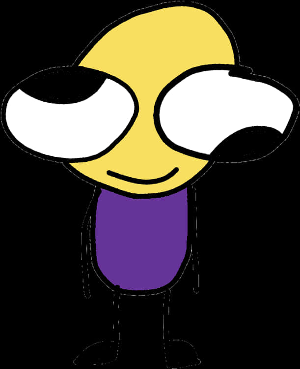 Cartoon Alien Smiling Character