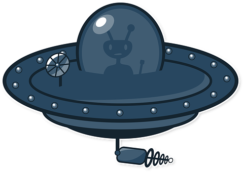 Cartoon Alien Spaceship Vector