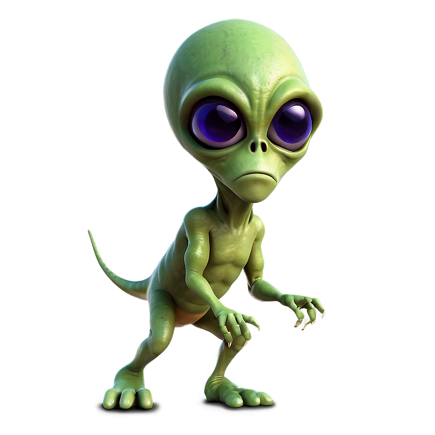 Cartoon Alien With Antenna Png Cwt