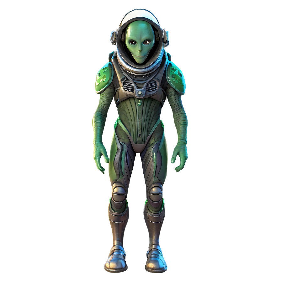 Cartoon Alien With Jetpack Png 06292024