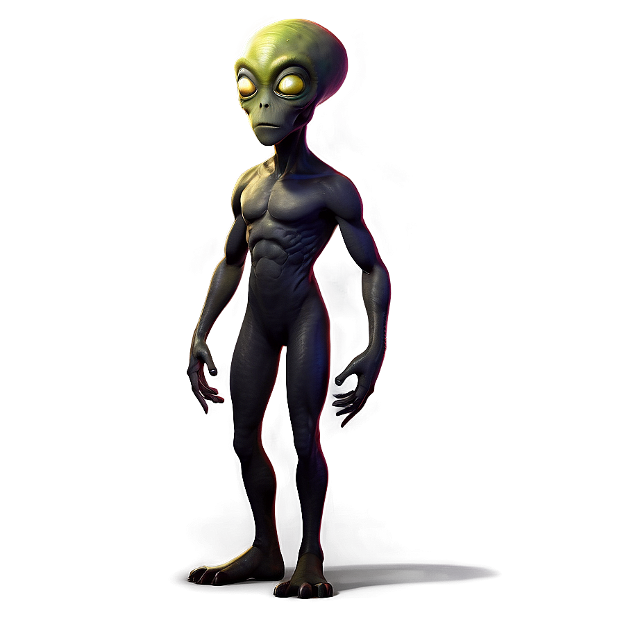 Cartoon Alien With Planets Png 64