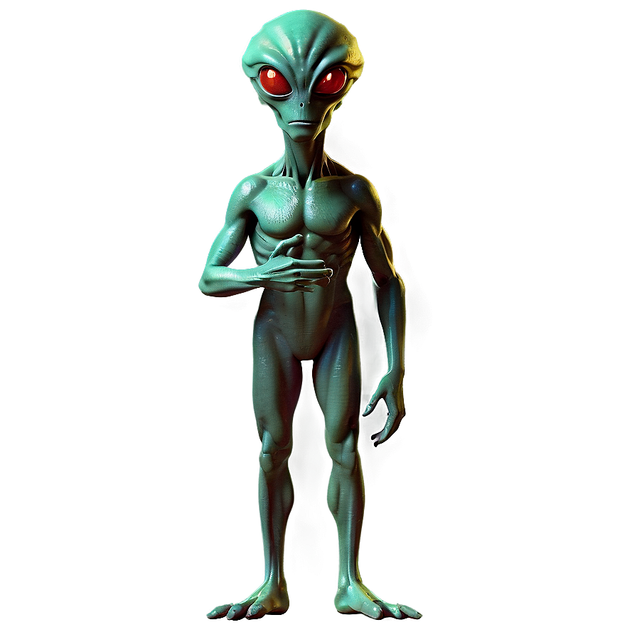 Cartoon Alien With Ufo Png 06292024