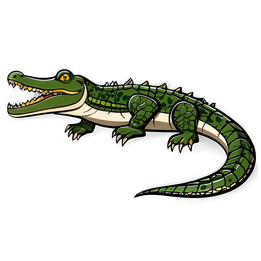 Cartoon Alligator Design Png Wvw