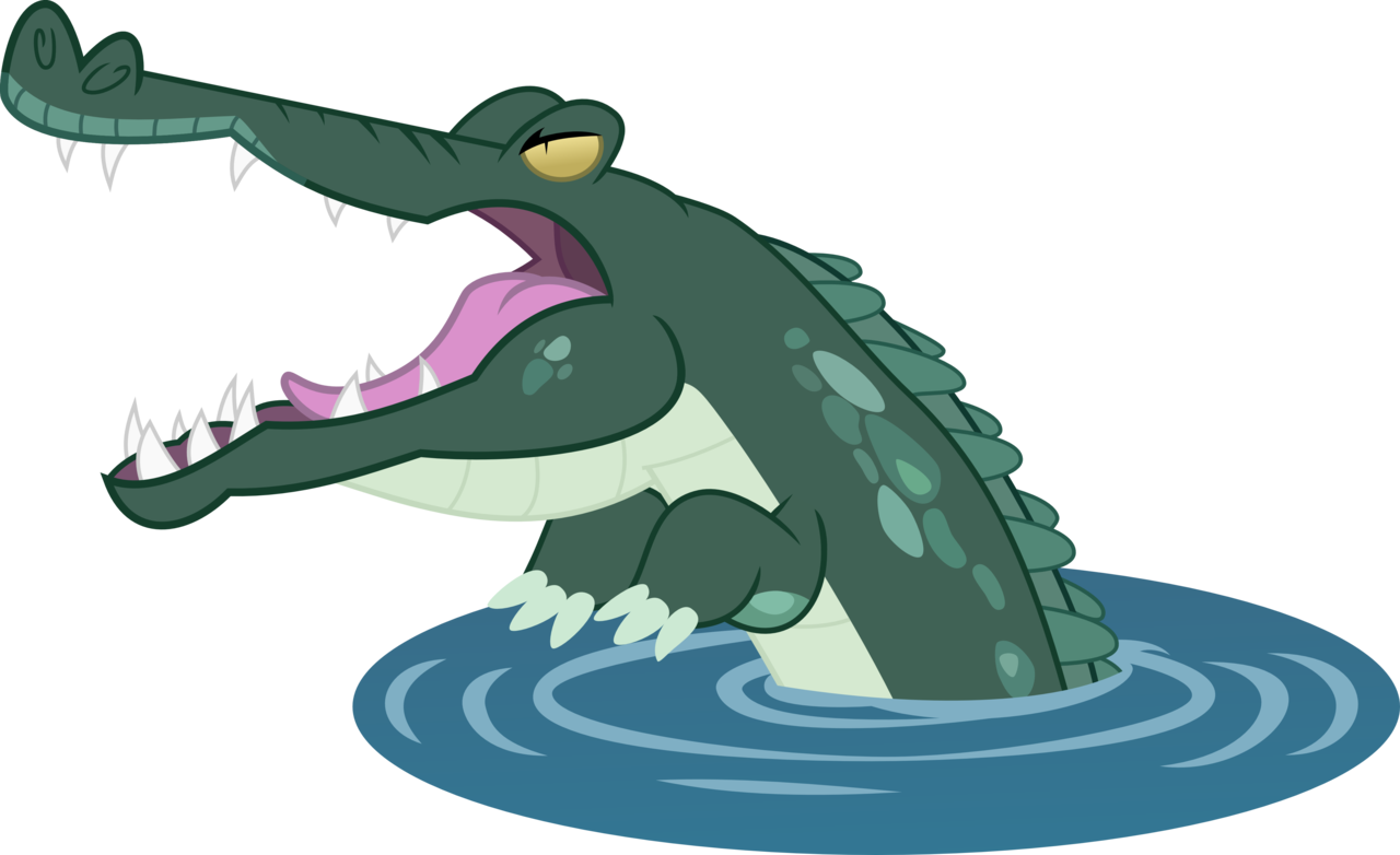 Cartoon Alligator In Water