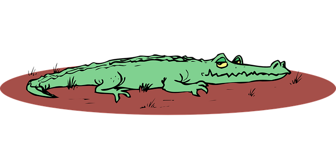 Cartoon Alligator Resting