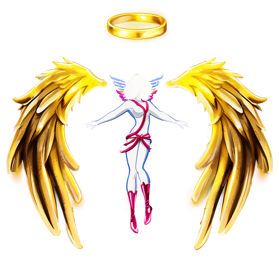 Cartoon Angel Wings Artwork Png Lth