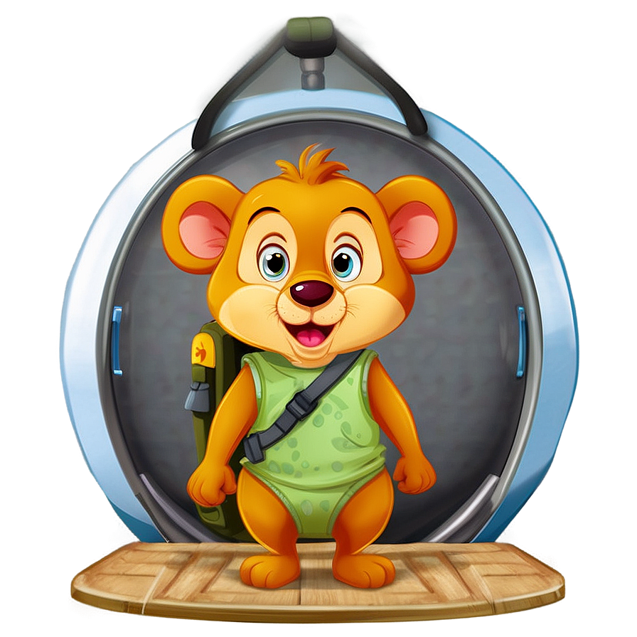 Cartoon Animal Travel Explorer Png Far39