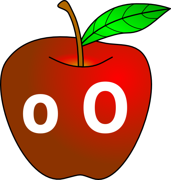 Cartoon Apple With Eyes