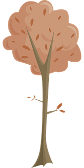 Cartoon Autumn Tree Illustration