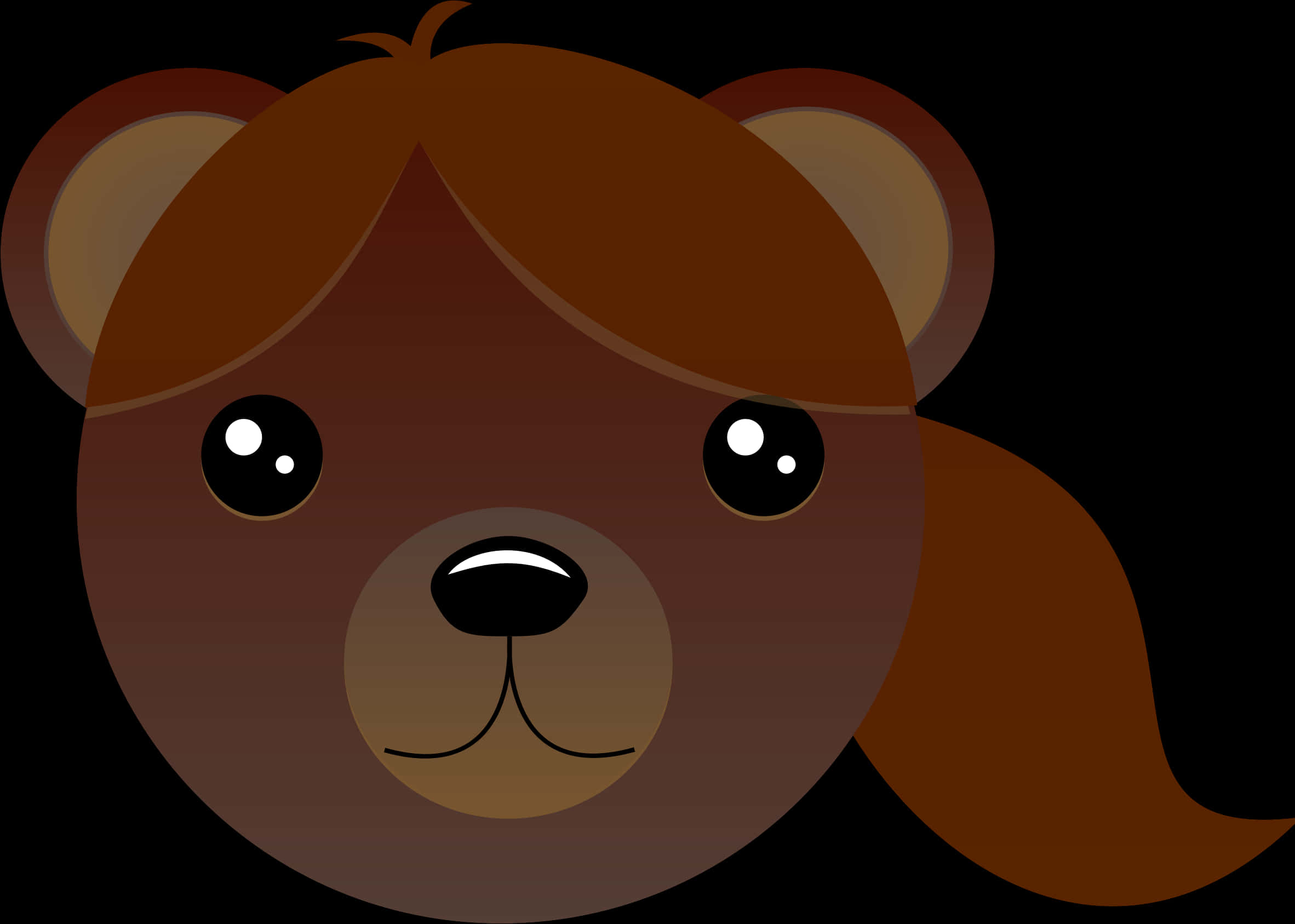 Cartoon Bear Face Graphic