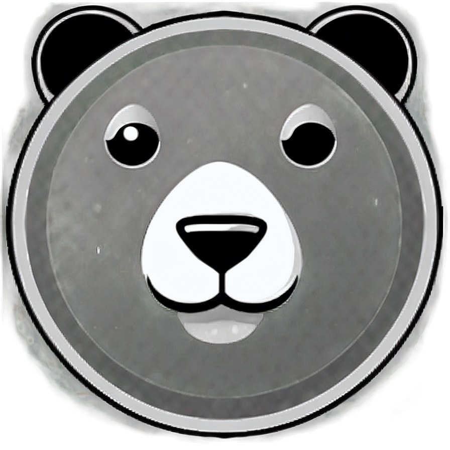 Cartoon Bear Face Png Ebw