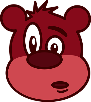 Cartoon Bear Face Vector