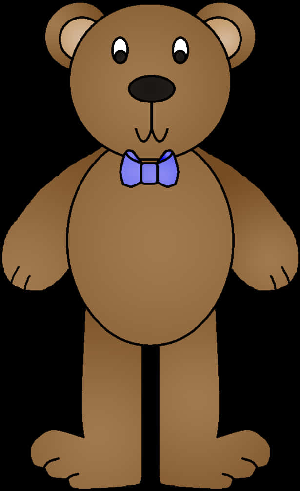 Cartoon Bear With Bow Tie.png