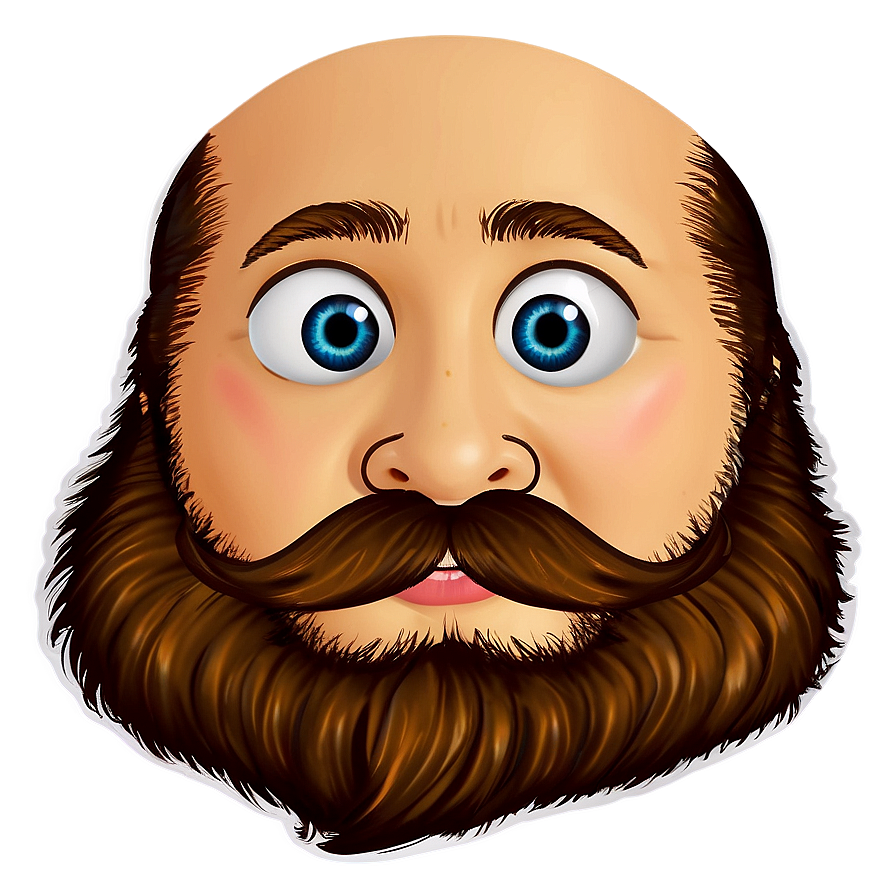 Cartoon Beard Stickers Png 06272024