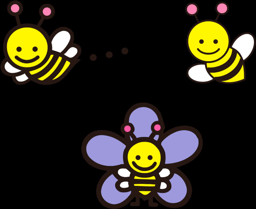 Cartoon Bee Friends