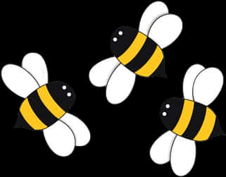 Cartoon Bees Vector Illustration