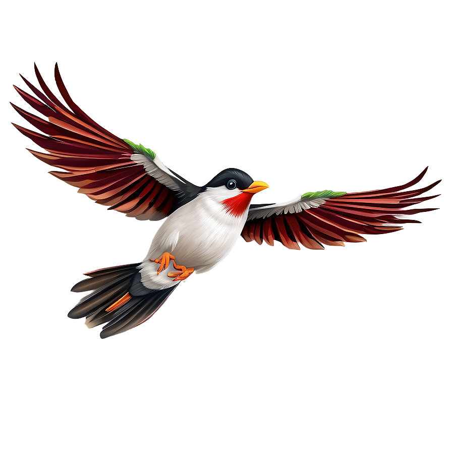 Cartoon Bird In Flight Png Okv4